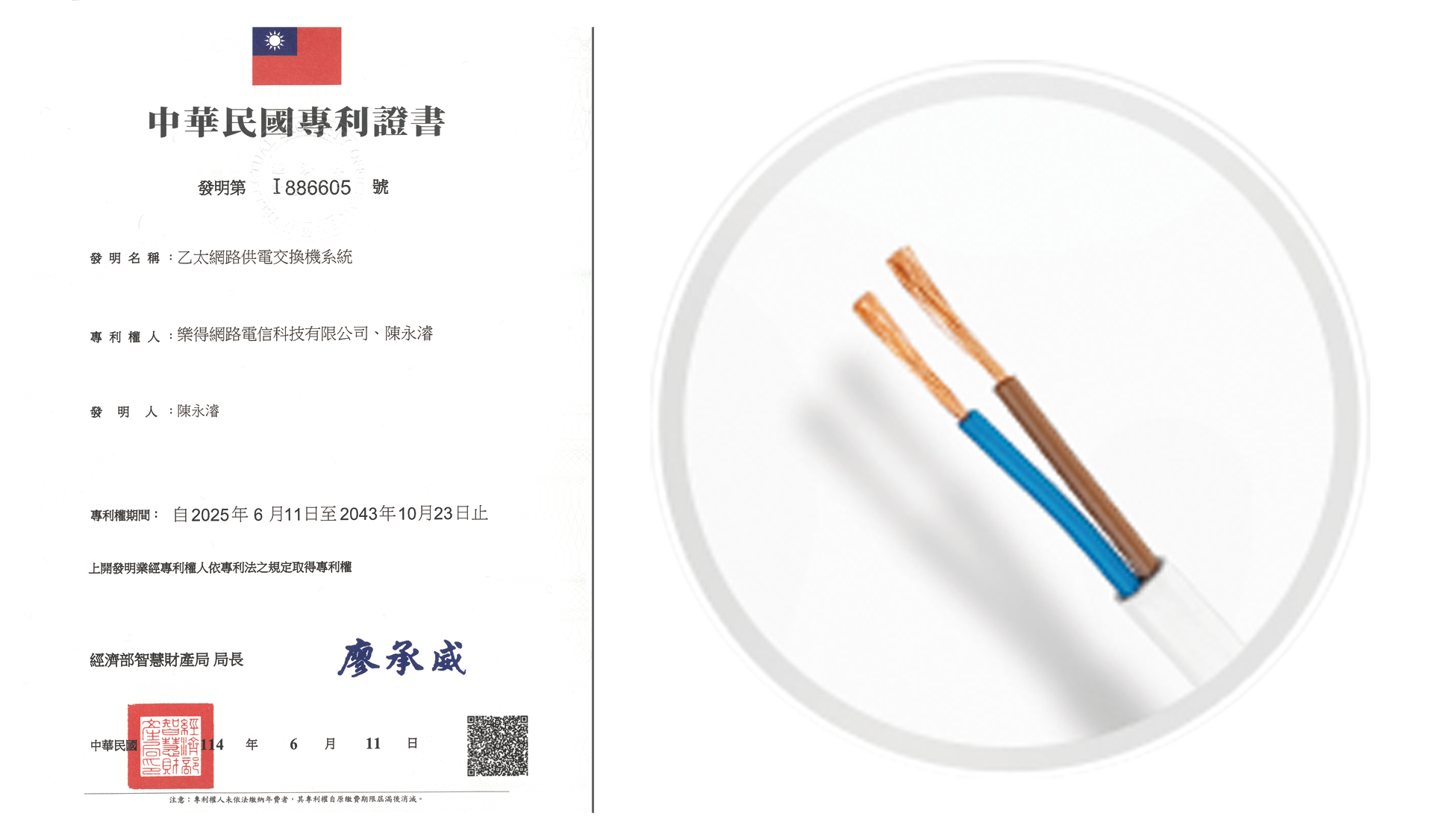 獨家二芯專利